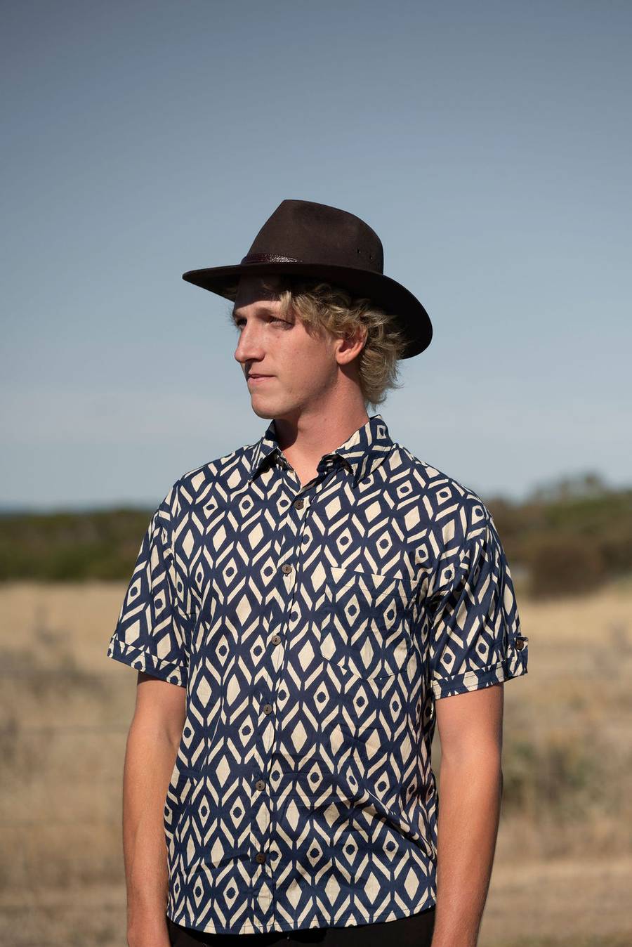 Indigo diamond shirt