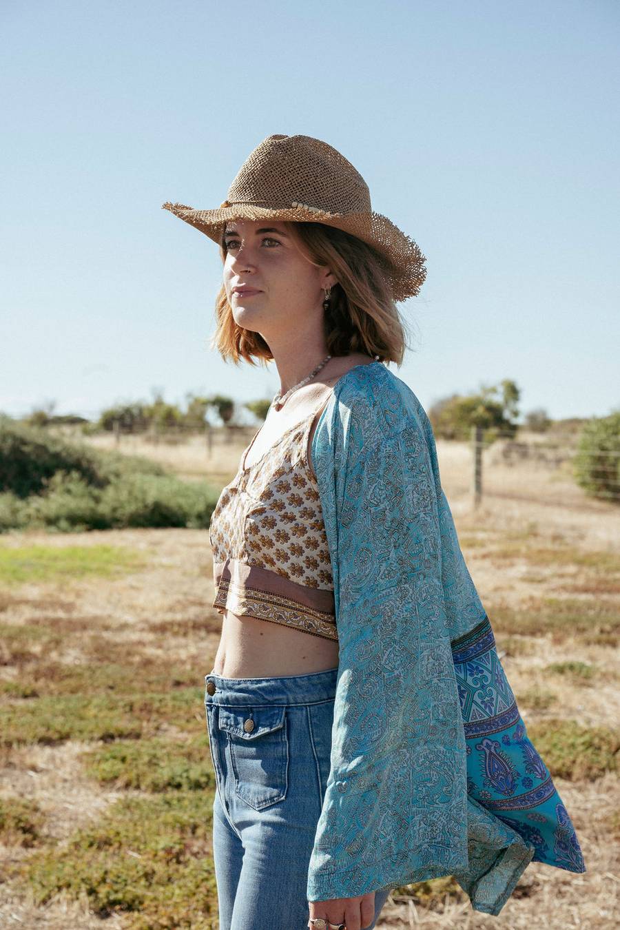 River silk kimono