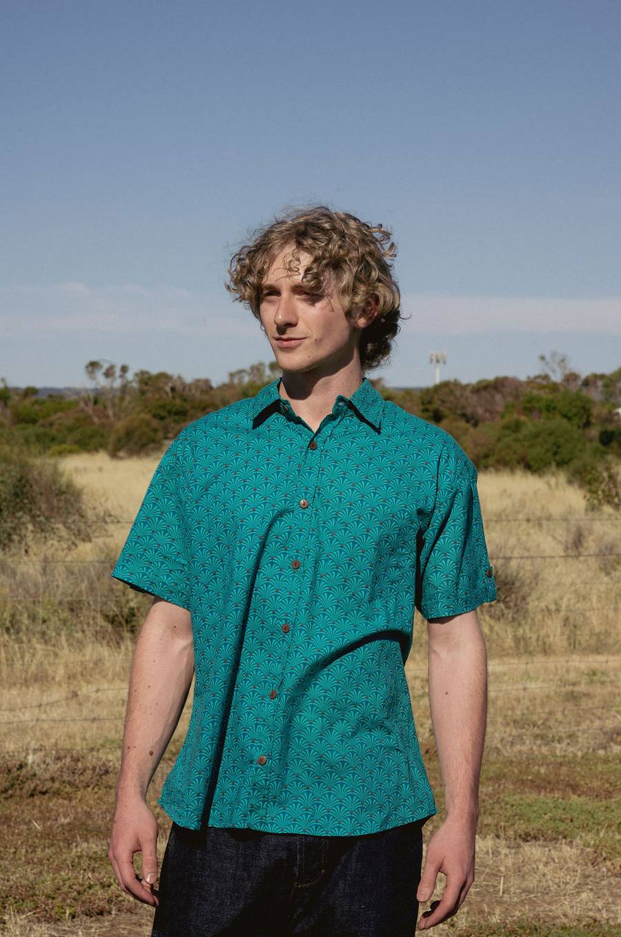 Emerald block shirt